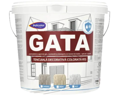 Găleată tencuială decorativă colorată Gata R15
