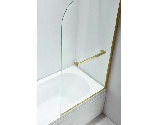 Paravan de cadă cu cadru și mâner auriu