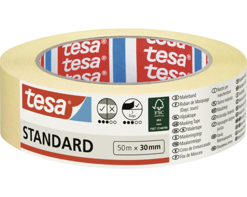 Logo Tesa Standard bandă de mascare 50m x 30mm