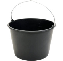 Găleată de mortar neagră cu suport metalic pentru găleată
