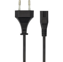 Cablu de alimentare negru cu priză euro și conector pentru dispozitiv