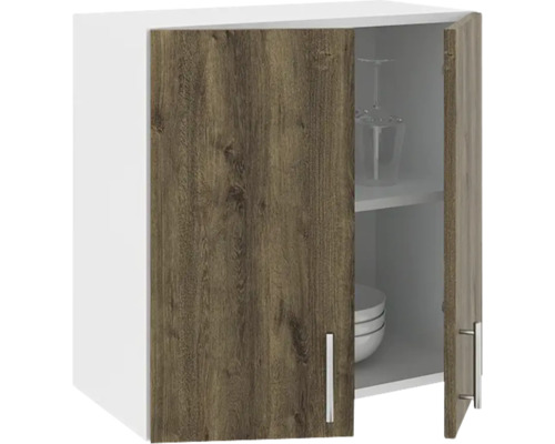 Dulap suspendat cu ușă din lemn și rafturi