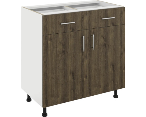 Corp inferior bucătărie Karo 80 cm, 2 uși 2 sertare, | HORNBACH