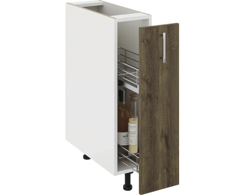 Dulap inferior de bucătărie cu element extractibil și ușă cu aspect de lemn