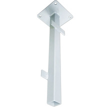 Stâlp metalic cu placă de bază pătrată și găuri de fixare