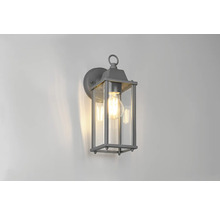 Lumină de perete pentru exterior cu sticlă transparentă și carcasă metalică