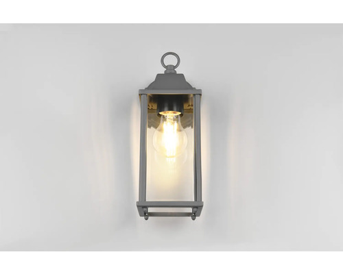 Lampa de perete cu abajur dreptunghiular și bec