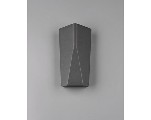 Lumină de perete exterioară gri cu design geometric