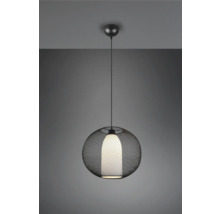 Lampa suspendată neagră cu abajur sferic