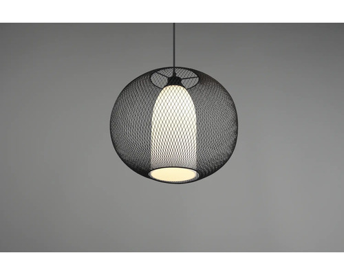 Lustr cu abajur rotund din plasă de sârmă