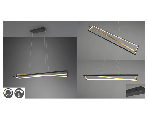 Lumină suspendată cu culoare reglabilă a luminii și funcție de reglare a intensității