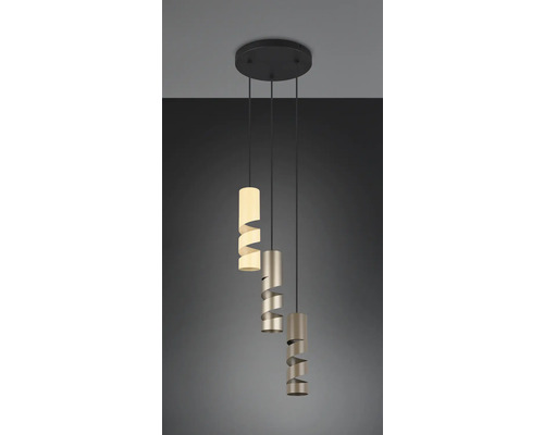 Trei lămpi suspendate cu design spiralat