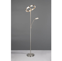 Lampă de podea cu cap de lumină inelar și rotund din metal