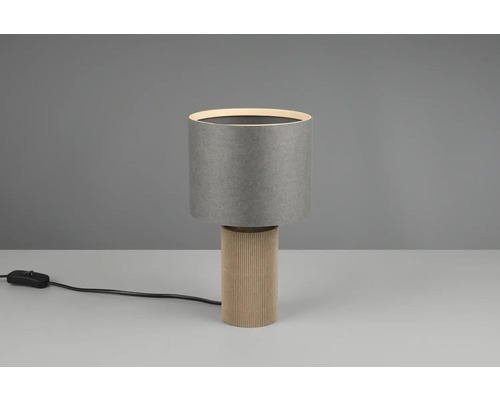 Lampă de masă cu abajur și bază canelată