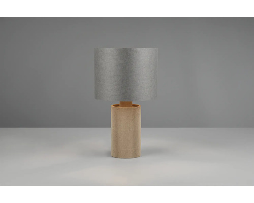 Lampă de masă cu abajur și bază din lemn