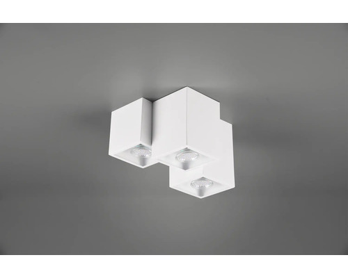 Lumină de plafon cu trei surse de lumină în formă cubică