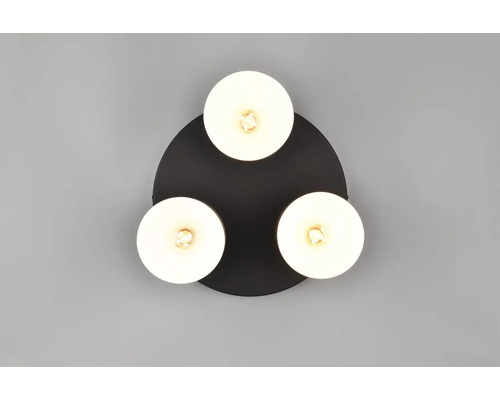 Lumină de plafon cu trei becuri și un suport rotund