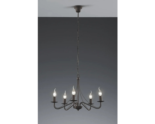 Lustr cu cinci lumini în stil lumânare