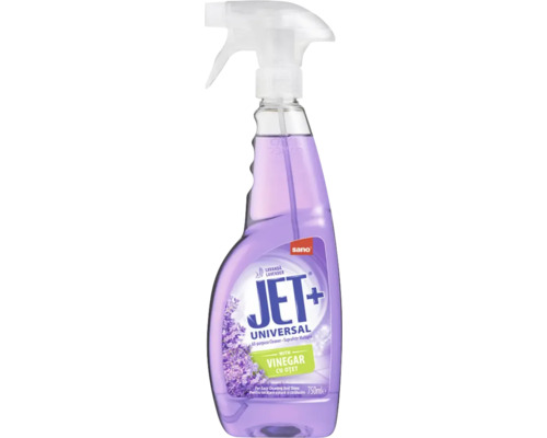 Soluție profesională de curățat cu oțet 750ml Jet+ Soluție universală de curățare cu parfum de lavandă în flacon spray