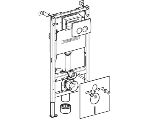 Element de instalare Geberit pentru WC-uri suspendate cu placă de acționare