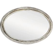 Oglindă ovală cu ramă din lemn