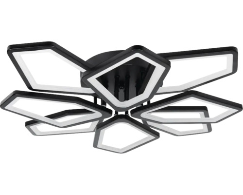 Plafonieră cu LED integrat Erste Maxi 110W 7700 lumeni, negru Plafonieră LED modernă cu forme geometrice pentru interioare