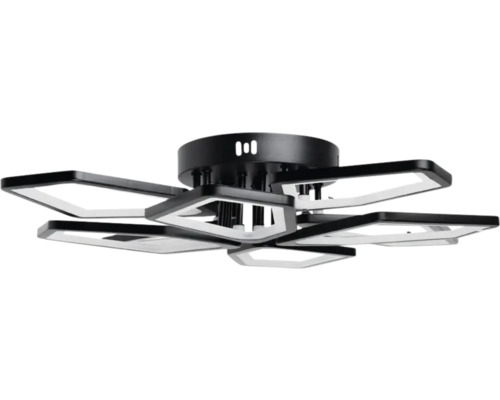 Lumină de plafon cu șase brațe luminoase în formă geometrică