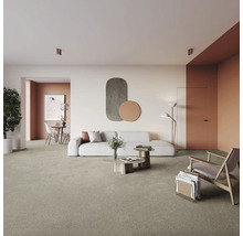 Cameră de zi cu mochetă, canapea și decorațiuni