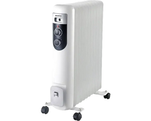 Radiator cu ulei alb cu roti pentru utilizare mobila