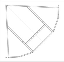 Vedere de sus a cadrului unui proiect de construcție cu diagonale