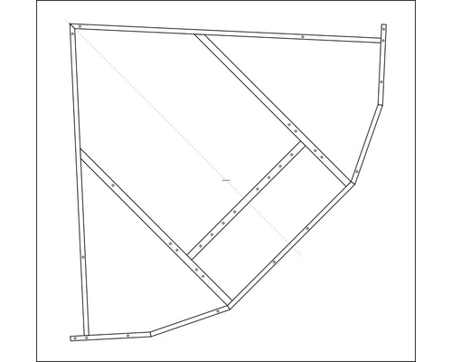 Vedere de sus a cadrului unui proiect de construcție cu diagonale