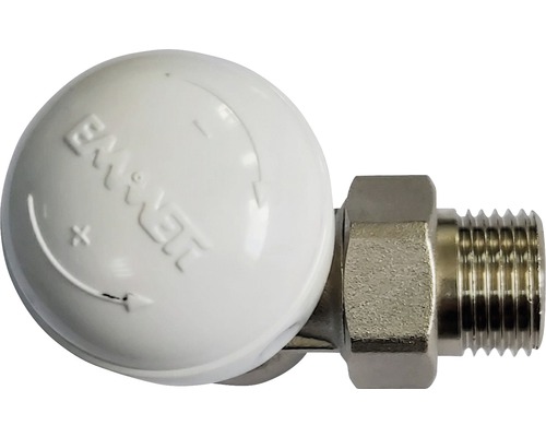 Robinet de colț cu cap termostatic pentru radiatoare