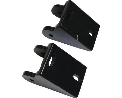 Două suporturi metalice cu găuri de fixare