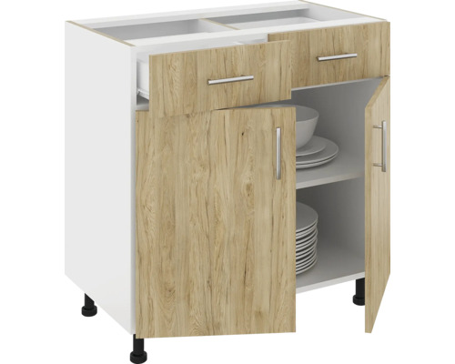 Dulap inferior cu sertare și rafturi pentru bucătărie