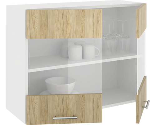 Dulap suspendat cu două uși și rafturi