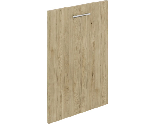 Ușă pentru corp încastrare mașină de spălat vase Karo 45 cm, lemn natural Ușă dulap cu aspect de lemn cu mâner