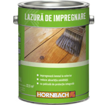 Hornbach lazură de impregnare pentru lemn la exterior, protejează împotriva umidității, 5 litri.