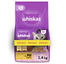 Hrană pentru pisici Whiskas cu pui pentru pisici de la un an, ambalaj de 1,4 kilograme