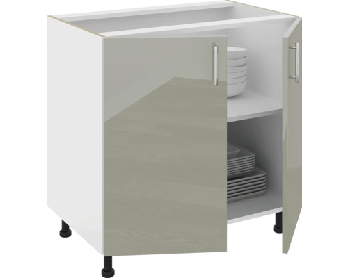 Dulap de bază pentru bucătărie cu două uși și raft interior pentru depozitarea vaselor