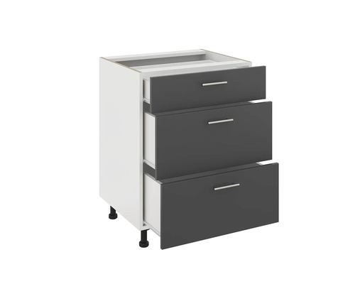 Corp inferior de bucătărie cu trei sertare