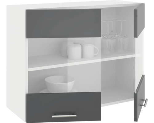 Dulap de perete cu rafturi și uși pentru depozitarea vaselor și a altor obiecte