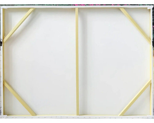 Spatele unei pânze cu cadru de lemn