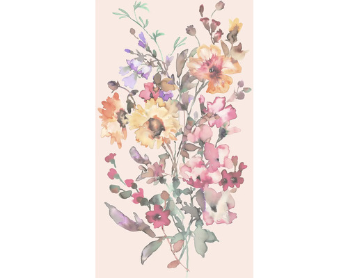 Ilustrație a unui buchet de flori în stil acuarelă