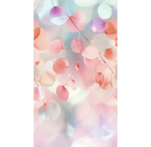 Reprezentare abstractă cu elemente florale roz