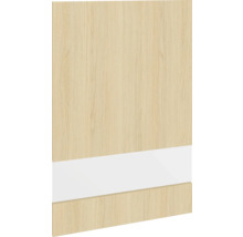 Ușă de mobilier cu aspect de lemn și inserție de sticlă
