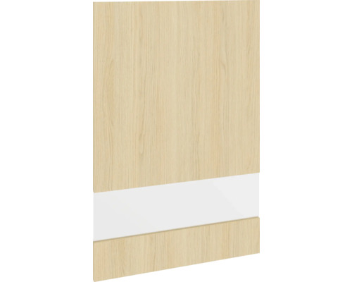 Ușă de mobilier cu aspect de lemn și inserție de sticlă