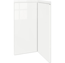 Două fronturi de mobilier albe lucioase
