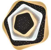 Plafonieră LED stratificată, de formă geometrică, cu model punctat