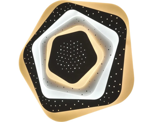 Plafonieră LED stratificată, de formă geometrică, cu model punctat