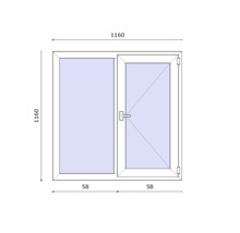 Ilustrație a unei ferestre cu dimensiuni